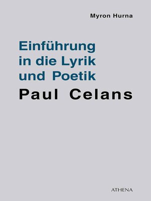 cover image of Einführung in die Lyrik und Poetik Paul Celans